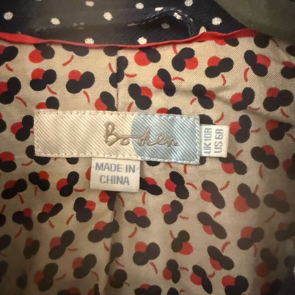 Boden Navy and White polka dot Blazer Size 6 - Picture 3 of 12